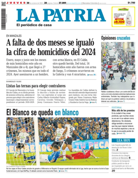 Cover of La Patria (Colombia)