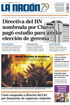 Cover of La Nacion (Costa Rica)
