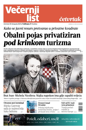 Cover of Vecernji list - Hrvatska