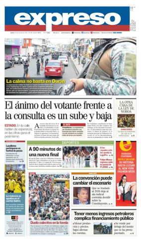 Cover of Diario Expreso