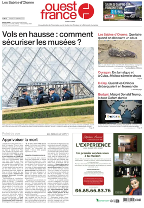 Cover of Ouest France (Les Sables-d'Olonne)