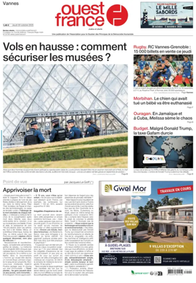 Cover of Ouest France (Vannes)