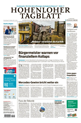 Cover of Hohenloher Tagblatt