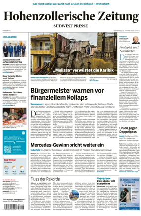 Cover of Hohenzollerische Zeitung