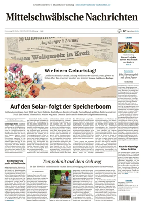 Cover of Mittelschwaebische Nachrichten