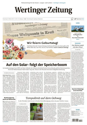 Cover of Wertinger Zeitung