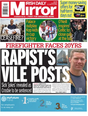 Cover of Irish Daily Mirror