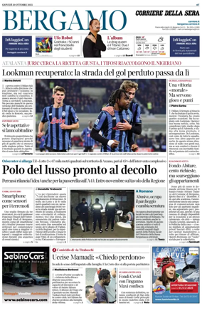 Cover of Corriere della Sera (Bergamo)