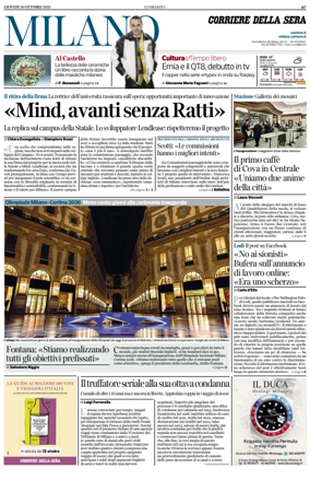 Cover of Corriere della Sera (Milano)