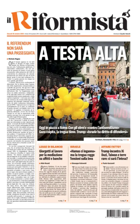 Cover of Il Riformista (Italy)