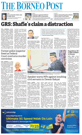 Cover of The Borneo Post (Sabah)