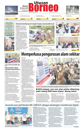 Cover of Utusan Borneo (Sarawak)