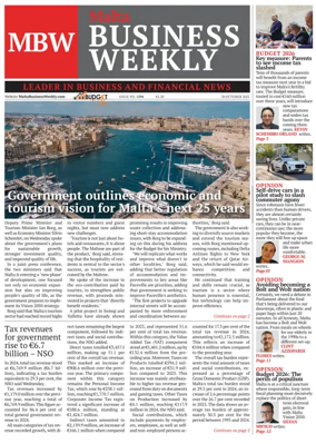 Cover of The Malta Business Weekly