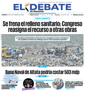 Cover of El Debate de Mazatlan