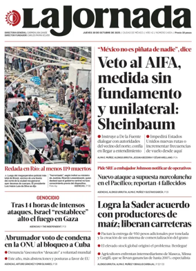 Cover of La Jornada