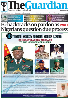 Cover of The Guardian Nigeria