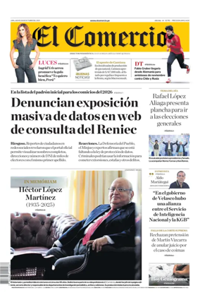Cover of Diario El Comercio