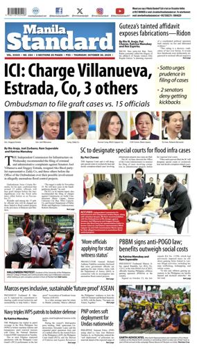 Cover of Manila Standard