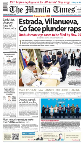 Cover of Manila Times