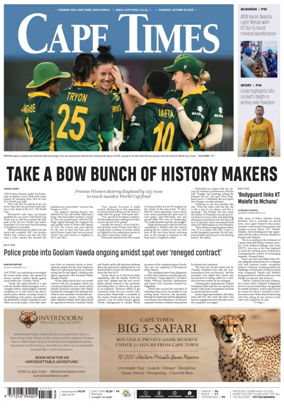 Cover of Cape Times