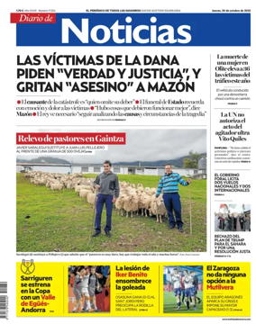 Cover of Diario de Noticias (Spain)