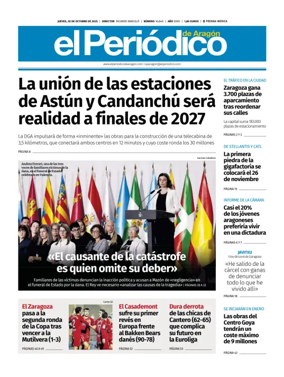 Cover of El Periódico Aragón