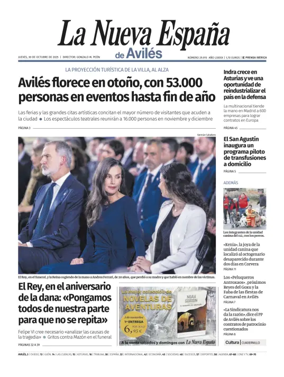 Cover of La Nueva España (Avilés)