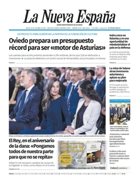 Cover of La Nueva España (Oviedo)