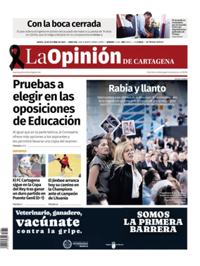 Cover of La Opinion de Murcia (Cartagena)