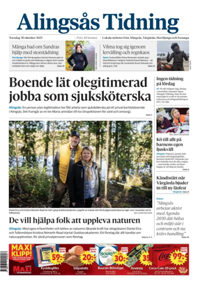 Cover of Alingsås Tidning