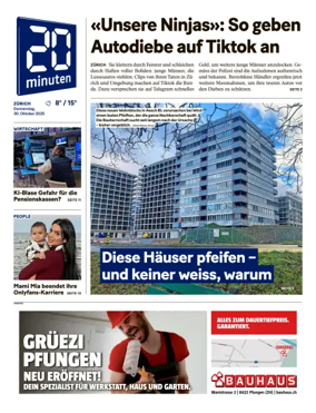 Cover of 20 Minuten - Zurich