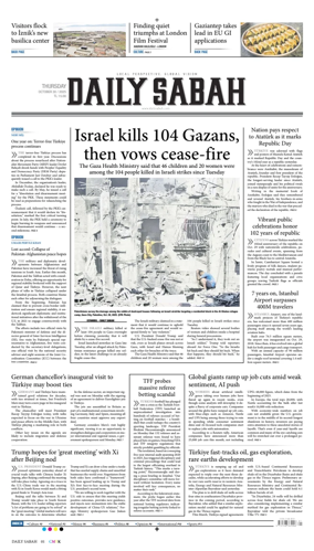 Cover of Daily Sabah (Turkey)