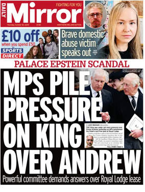 Cover of Daily Mirror (Northern Ireland)