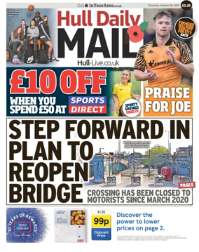 Cover of Hull Daily Mail
