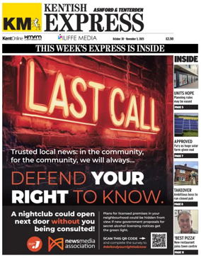 Cover of Kentish Express Ashford & District