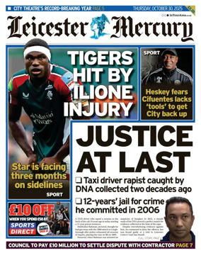 Cover of Leicester Mercury