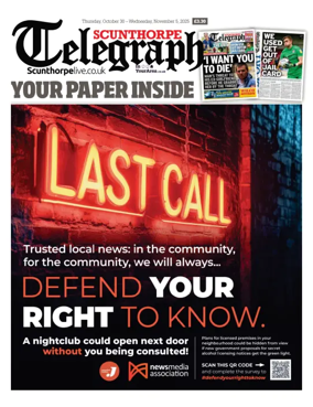 Cover of Scunthorpe Telegraph