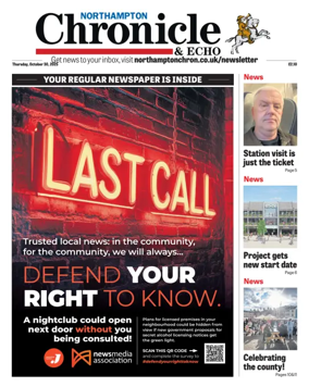 Cover of The Northampton Chronicle and Echo