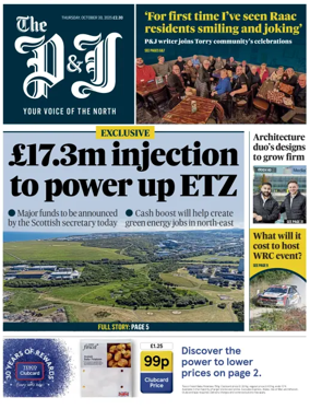 Cover of The Press and Journal (Aberdeenshire)