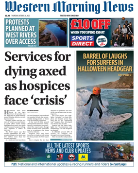 Cover of Western Morning News