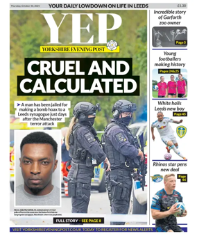 Cover of Yorkshire Evening Post
