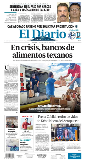 Cover of El Diario de El Paso
