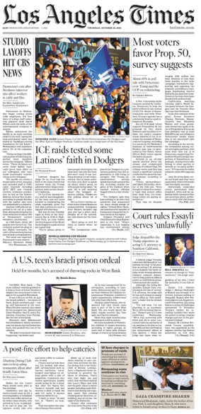 Cover of Los Angeles Times