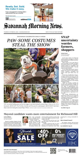 Cover of Savannah Morning News