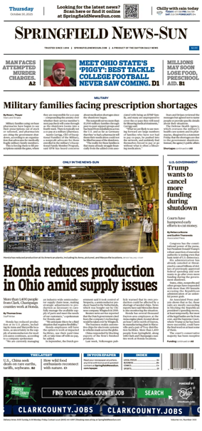 Cover of Springfield News-Sun