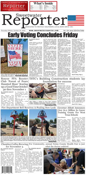 Cover of Sweetwater Reporter