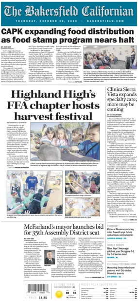 Cover of The Bakersfield Californian