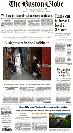 Cover of The Boston Globe
