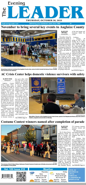 Cover of The Evening Leader