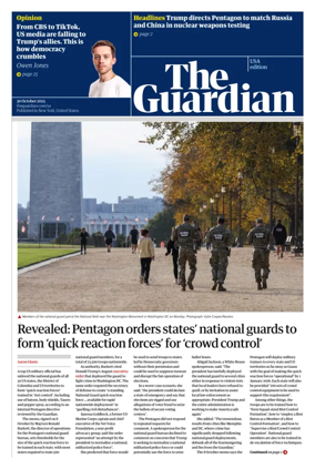 Cover of The Guardian (USA)